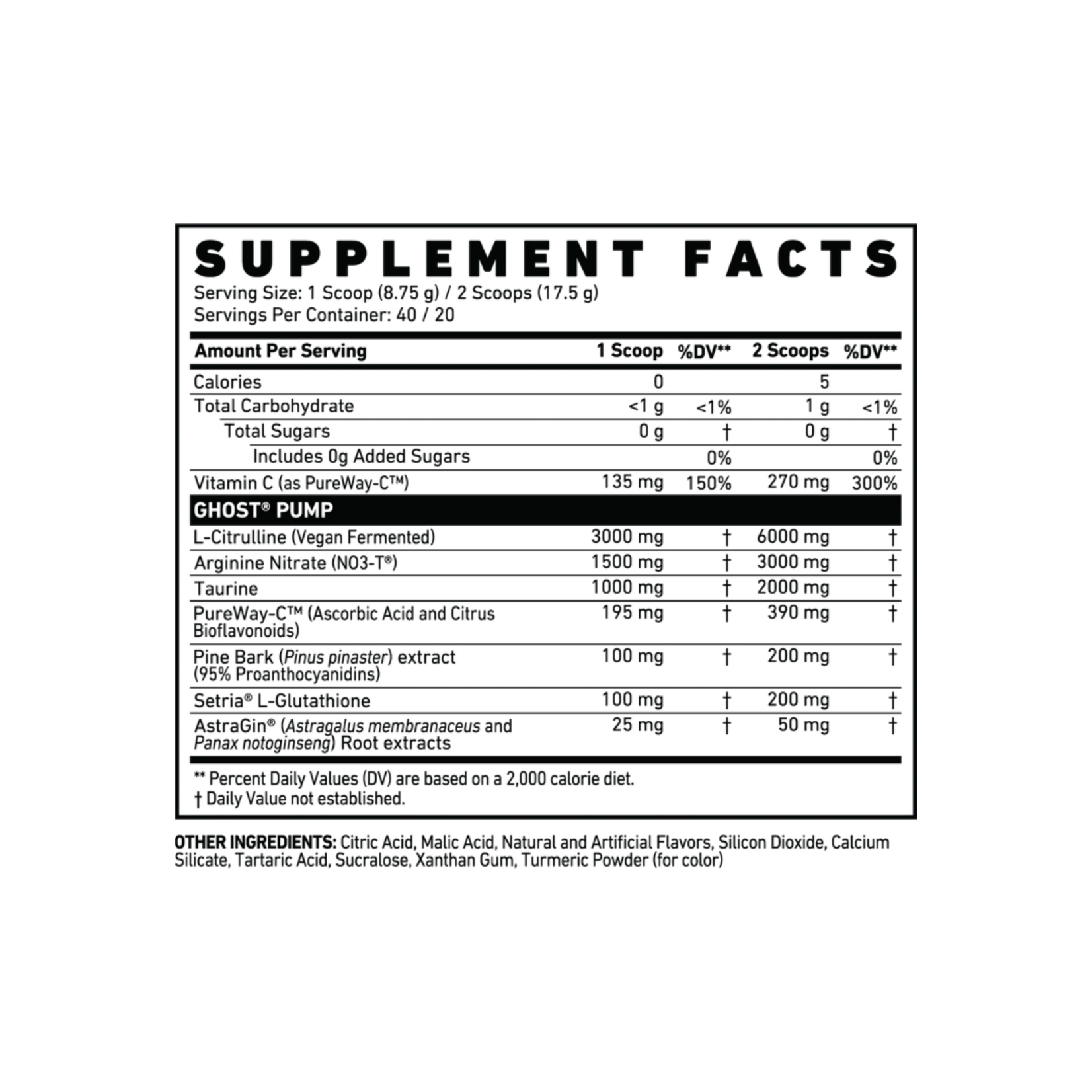 GHOST GHOST PUMP NITRIC OXIDE 40SV