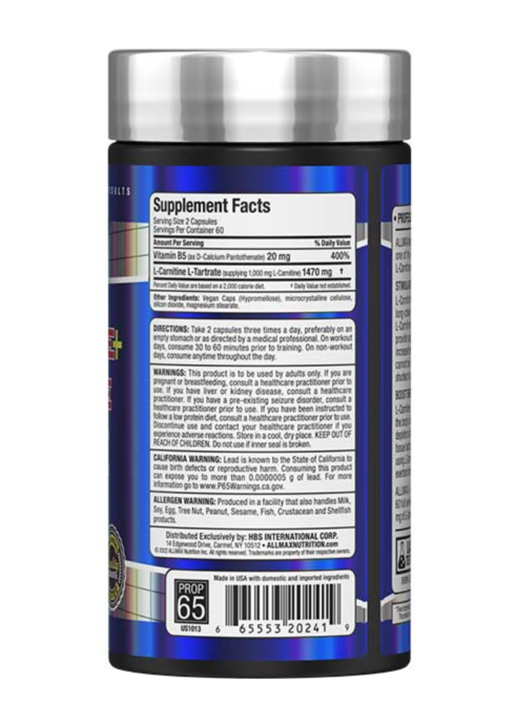 ALLMAX CARNITINA ALLMAX 120CAPS