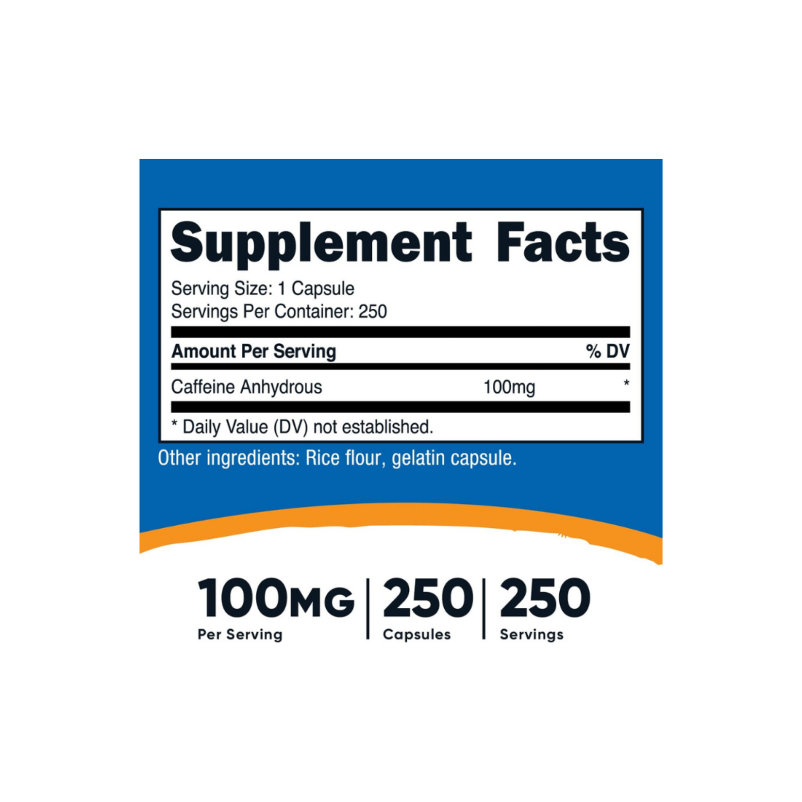 NUTRICOST CAFEINA NUTRICOST 250CAPS