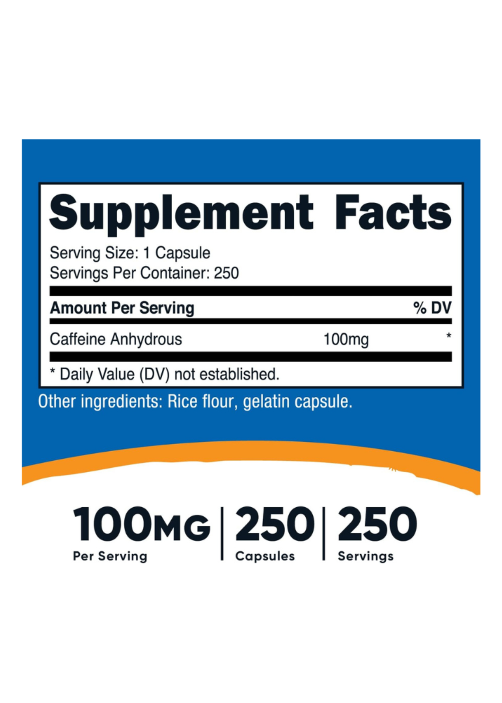 NUTRICOST CAFEINA NUTRICOST 250CAPS