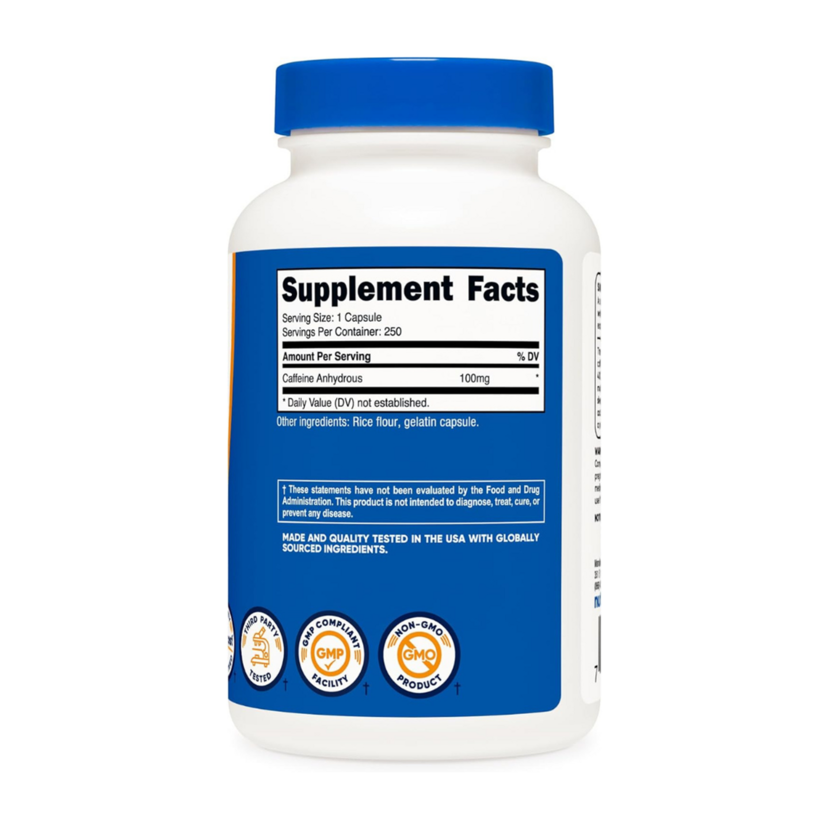 NUTRICOST CAFEINA NUTRICOST 250CAPS