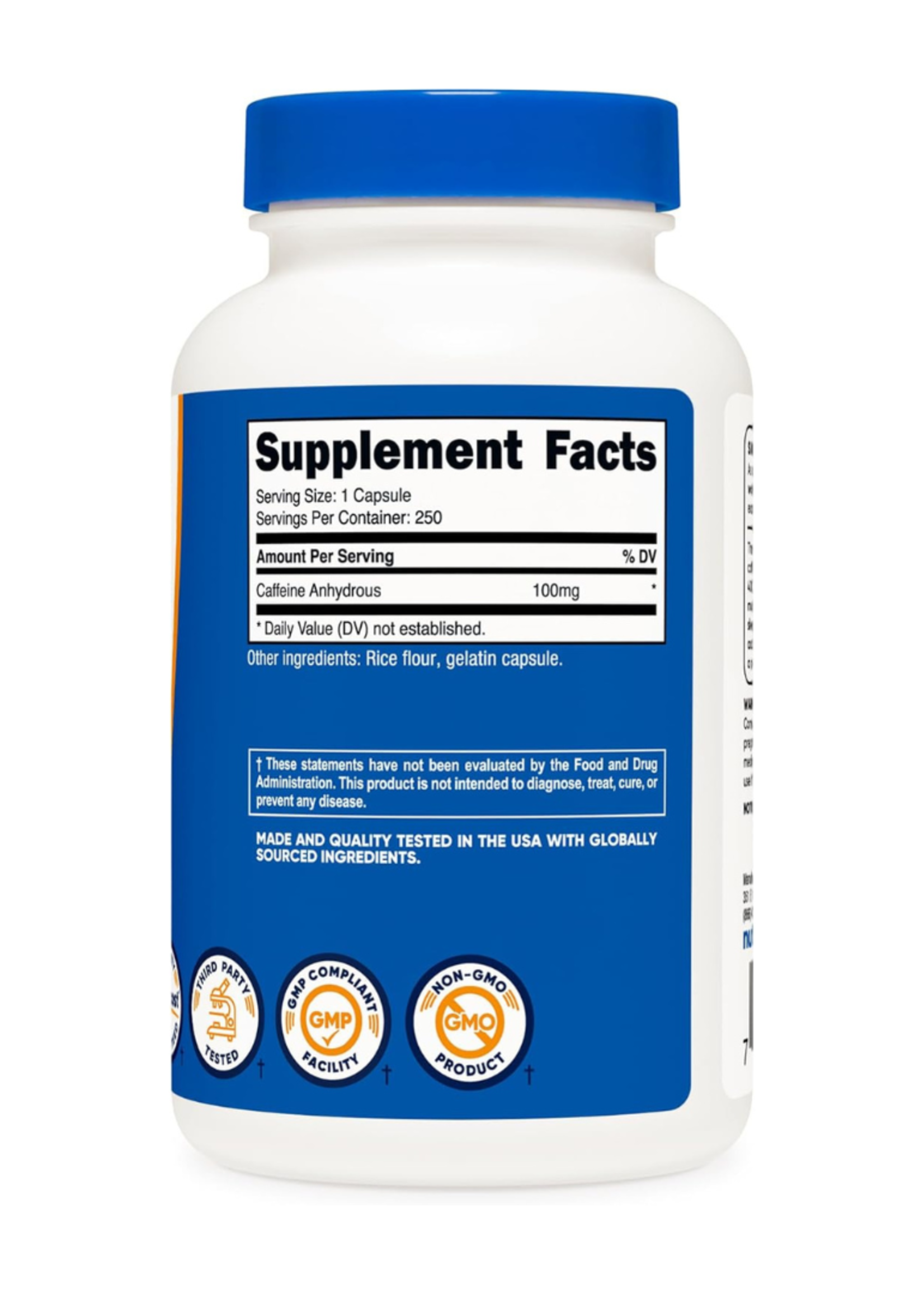 NUTRICOST CAFEINA NUTRICOST 250CAPS