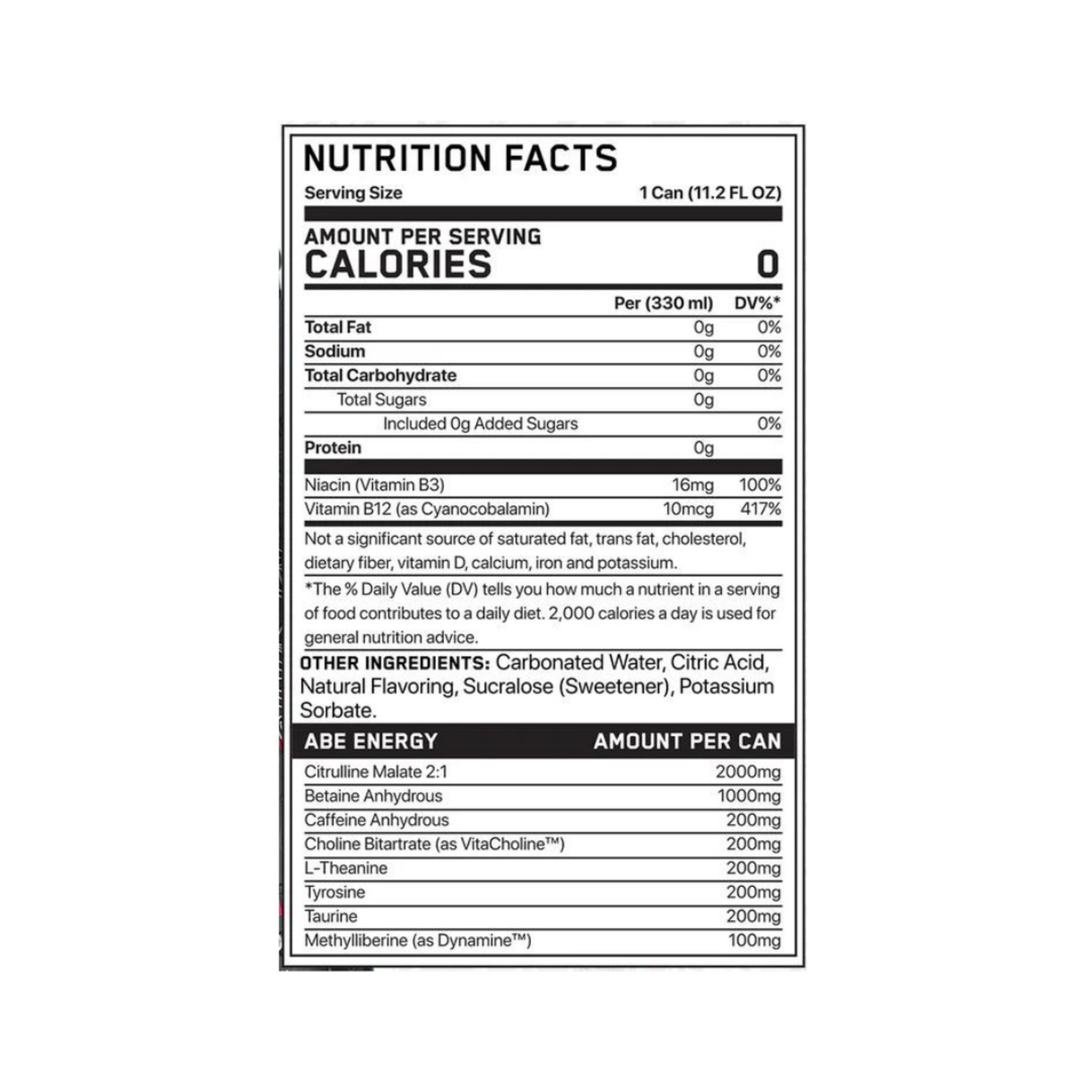 APPLIED NUTRITION ABE RTD ENERGY DRINK APPLIED NUTRITION 11.2 OZ 12PK