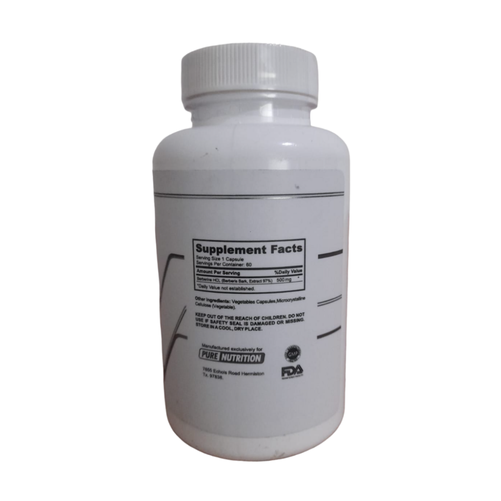 PURE NUTRITION BERBERINE PURE NUTRITION 500MG 60CAPS