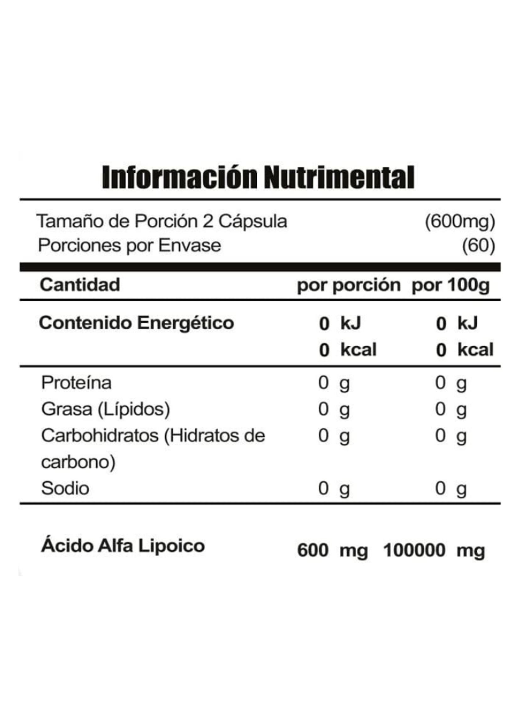 META NUTRITION ALA 120CAPS META NUTRITION