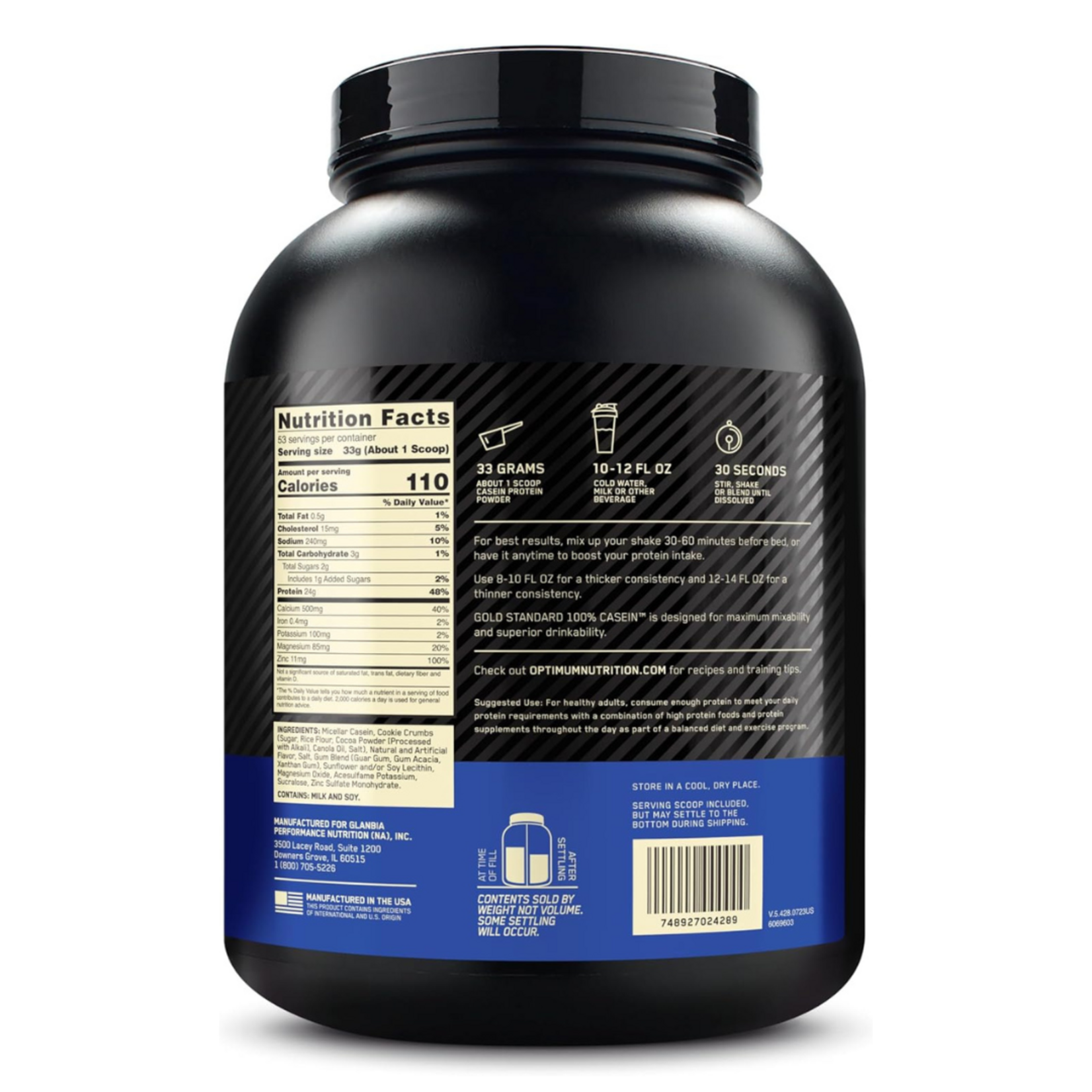 ON ON 100% CASEIN PROTEIN 4LB