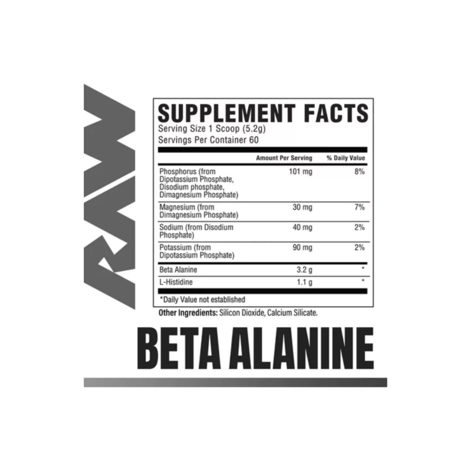 RAW BETA ALANINA 60SV RAW