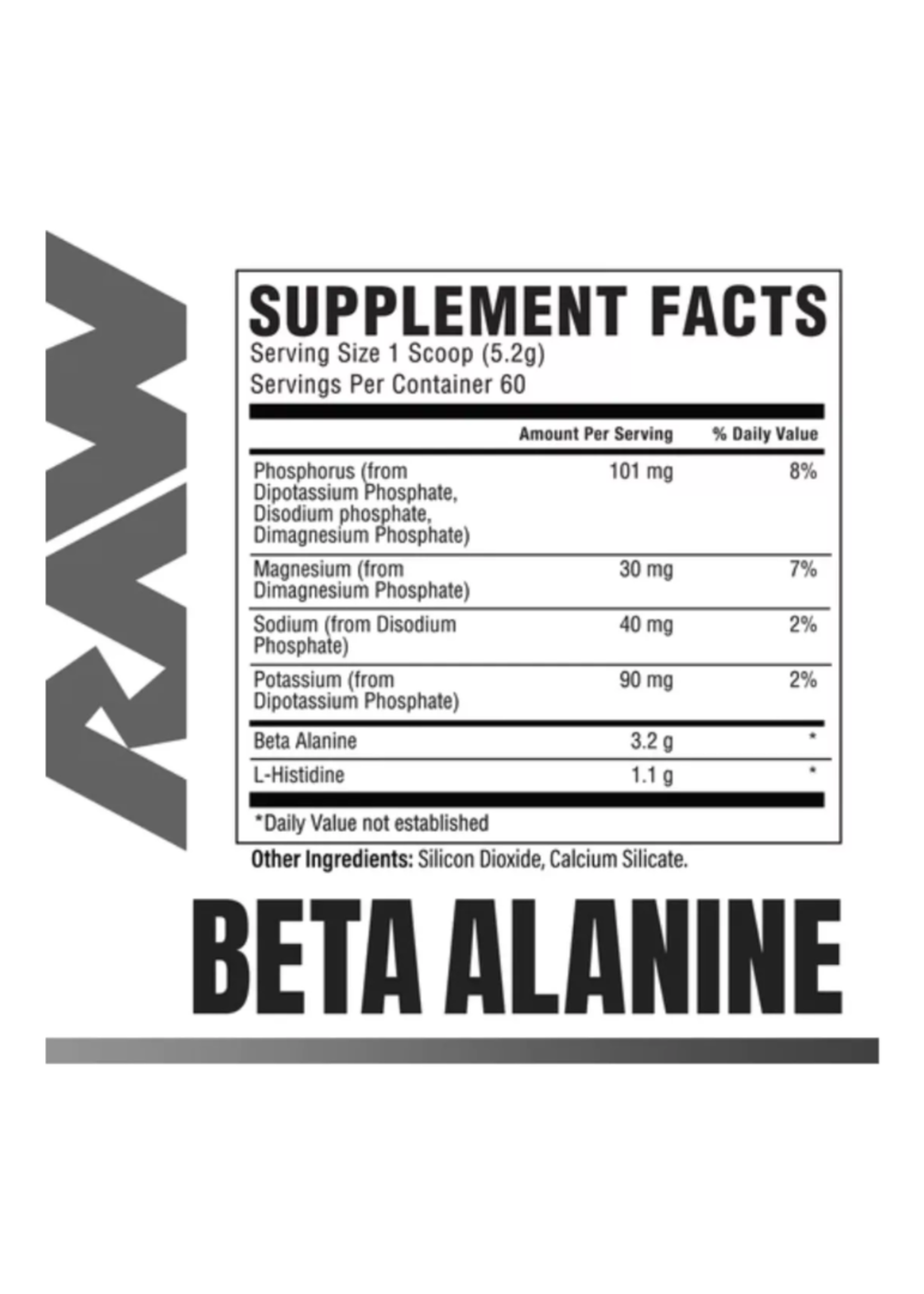 RAW BETA ALANINA 60SV RAW