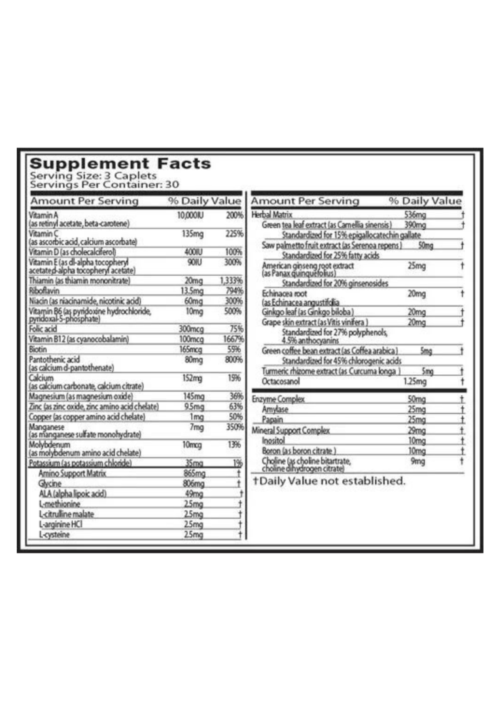 MUSCLE TECH PLATINUM MULTI VITAMIN 90 CTS MUSCLE TECH