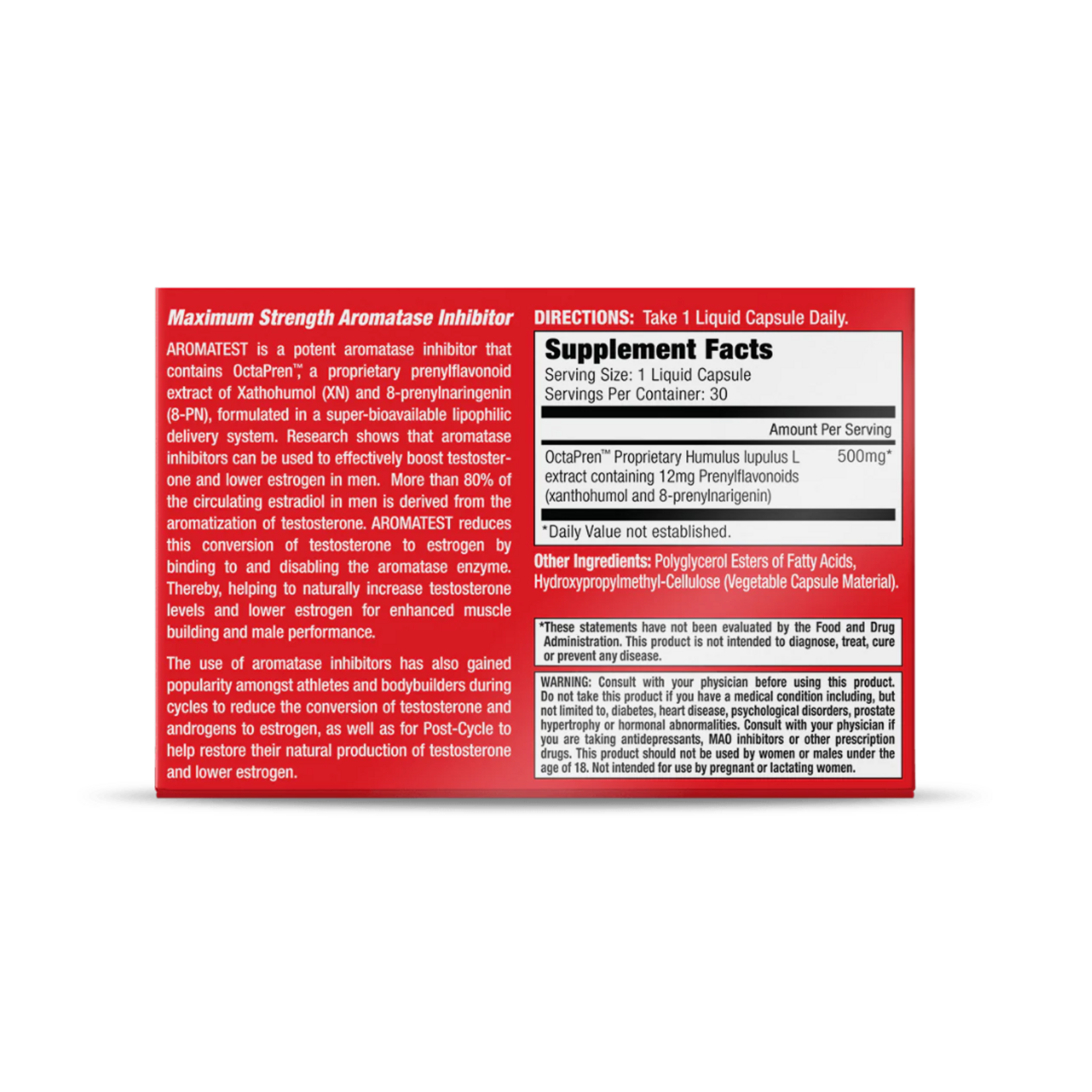 MUSCLE MEDS AROMATEST OCTAPREN  500MG 30 LIQ CAPS MUSCLE MEDS