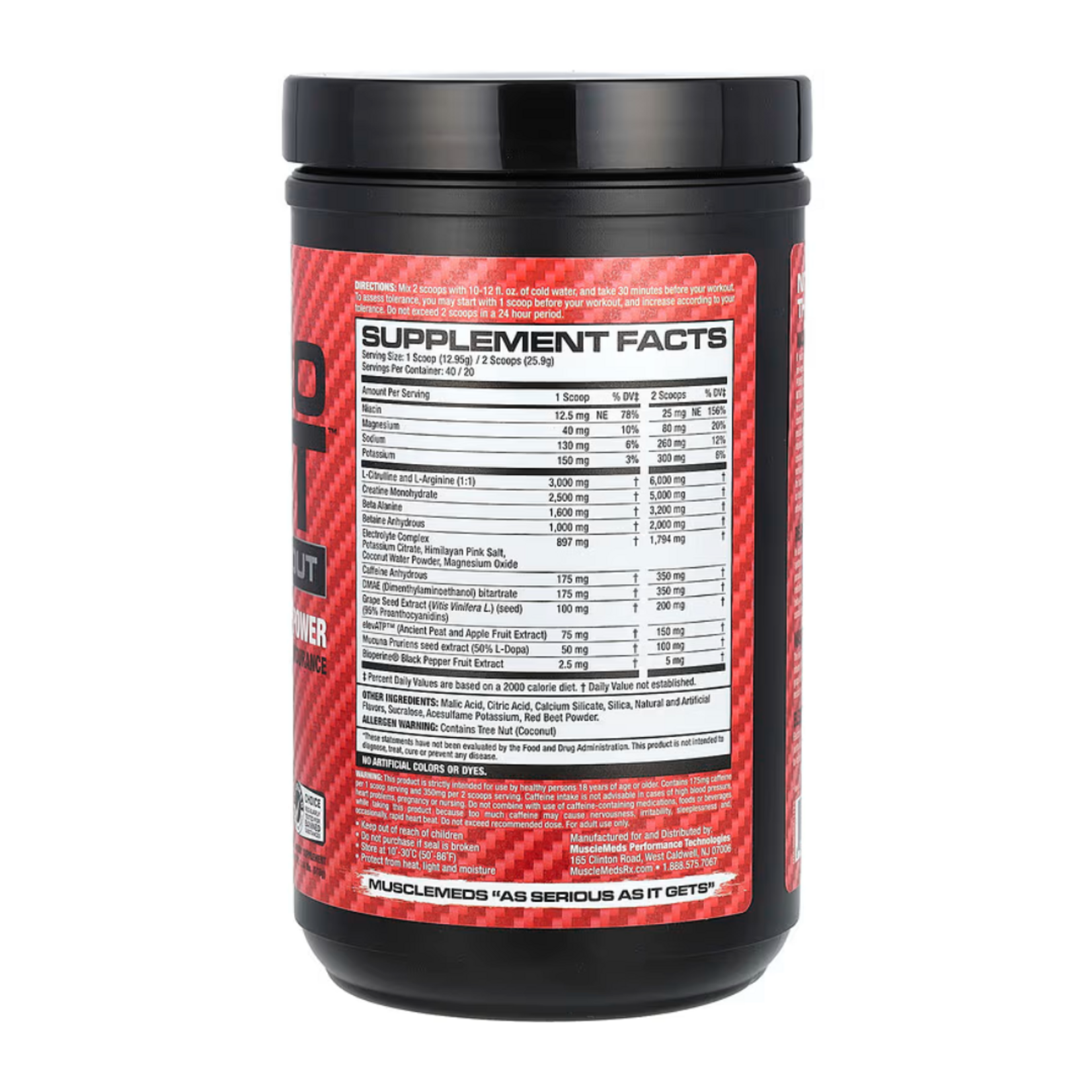MUSCLE MEDS NITRO LIFT PREWORKOUT 40SV MUSCLE MEDS