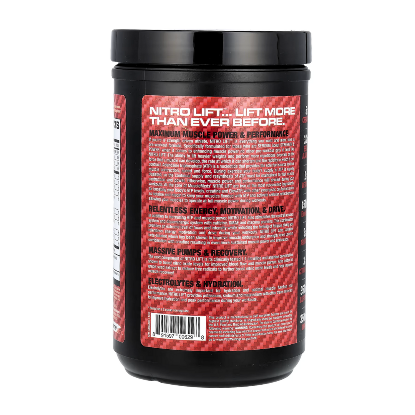 MUSCLE MEDS NITRO LIFT PREWORKOUT 40SV MUSCLE MEDS