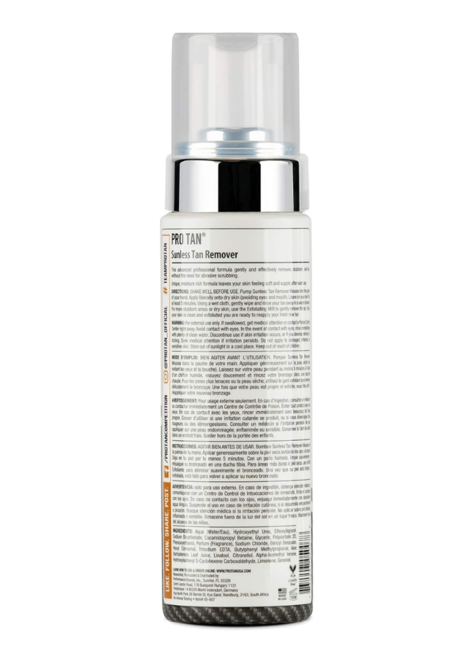 PRO TAN SUNLESS  TAN REMOVER PRO TAN 7OZ
