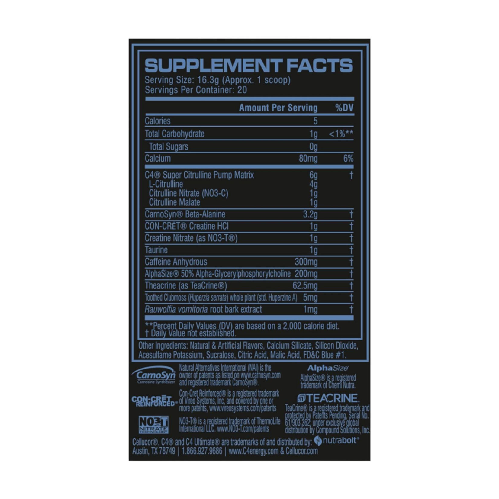 CELLUCOR C4 ULTIMATE CELLUCOR 20SV