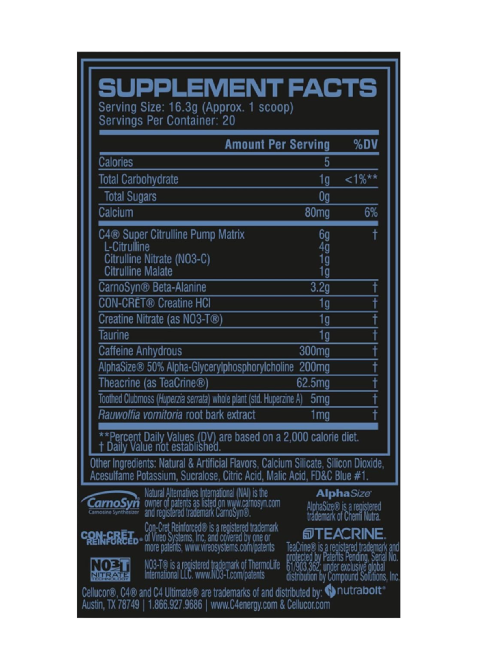 CELLUCOR C4 ULTIMATE CELLUCOR 20SV