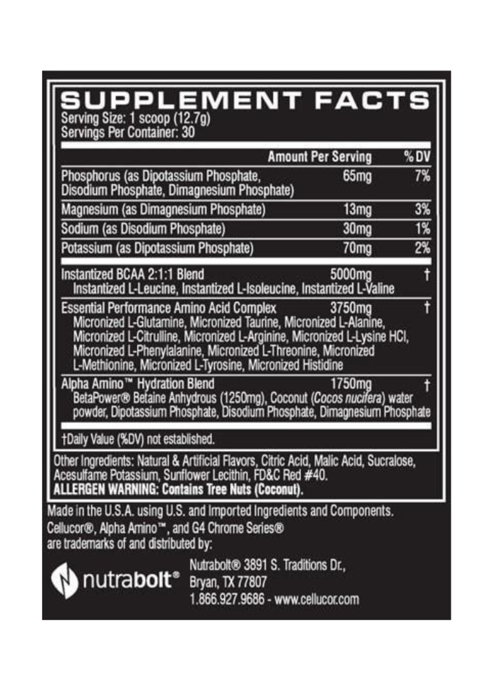 CELLUCOR ALPHA AMINO 30SV CELLUCOR