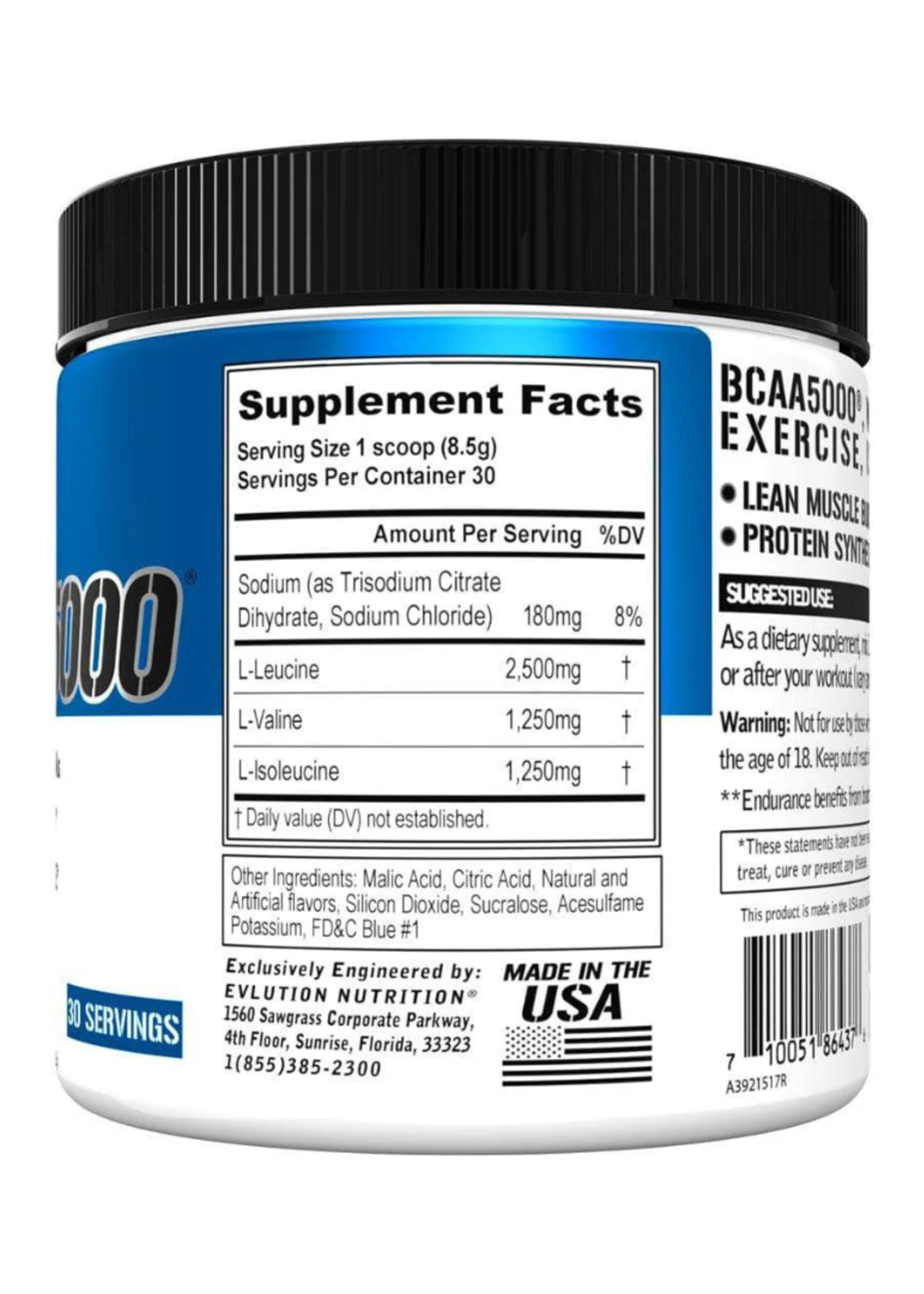 EVL NUTRITION BCAA 5000 30SV EVL