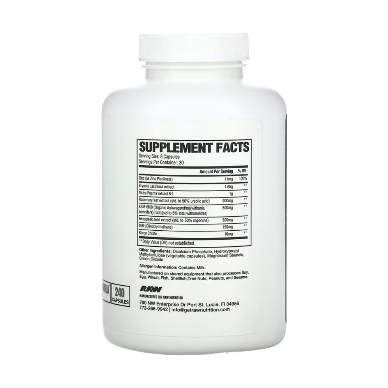 RAW TEST SUPPORT FOR MEN HEALT RAW 240CT