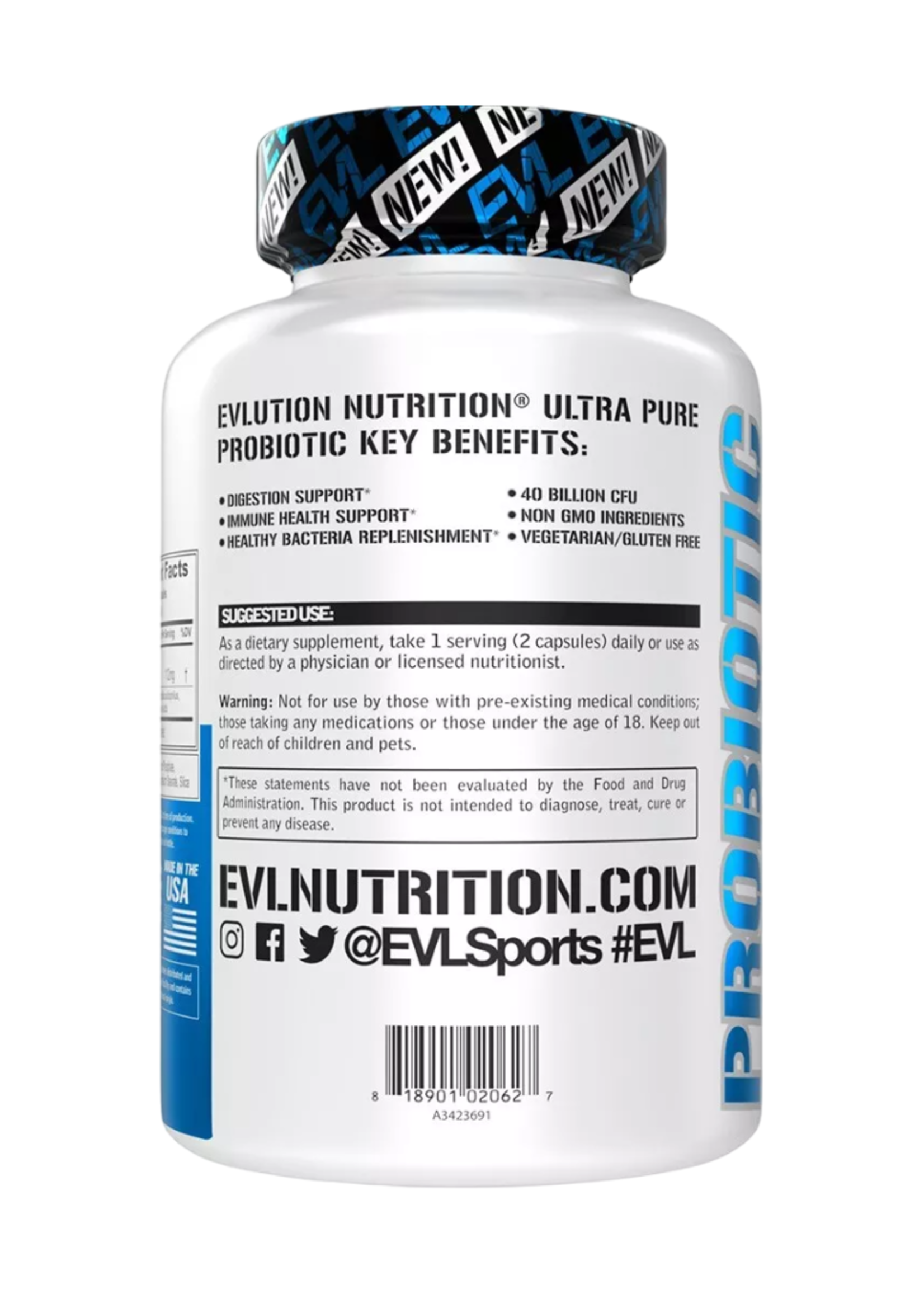 EVL NUTRITION PROBIOTIC EVL 60CT