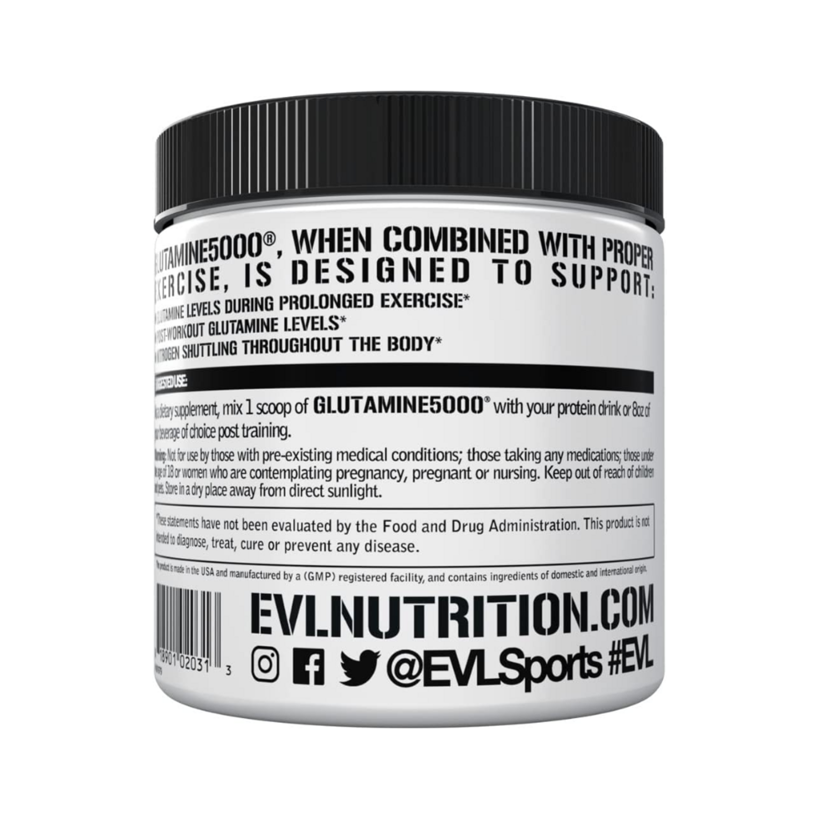 EVL NUTRITION GLUTAMINE 5000 EVL NUTRITION 60SV