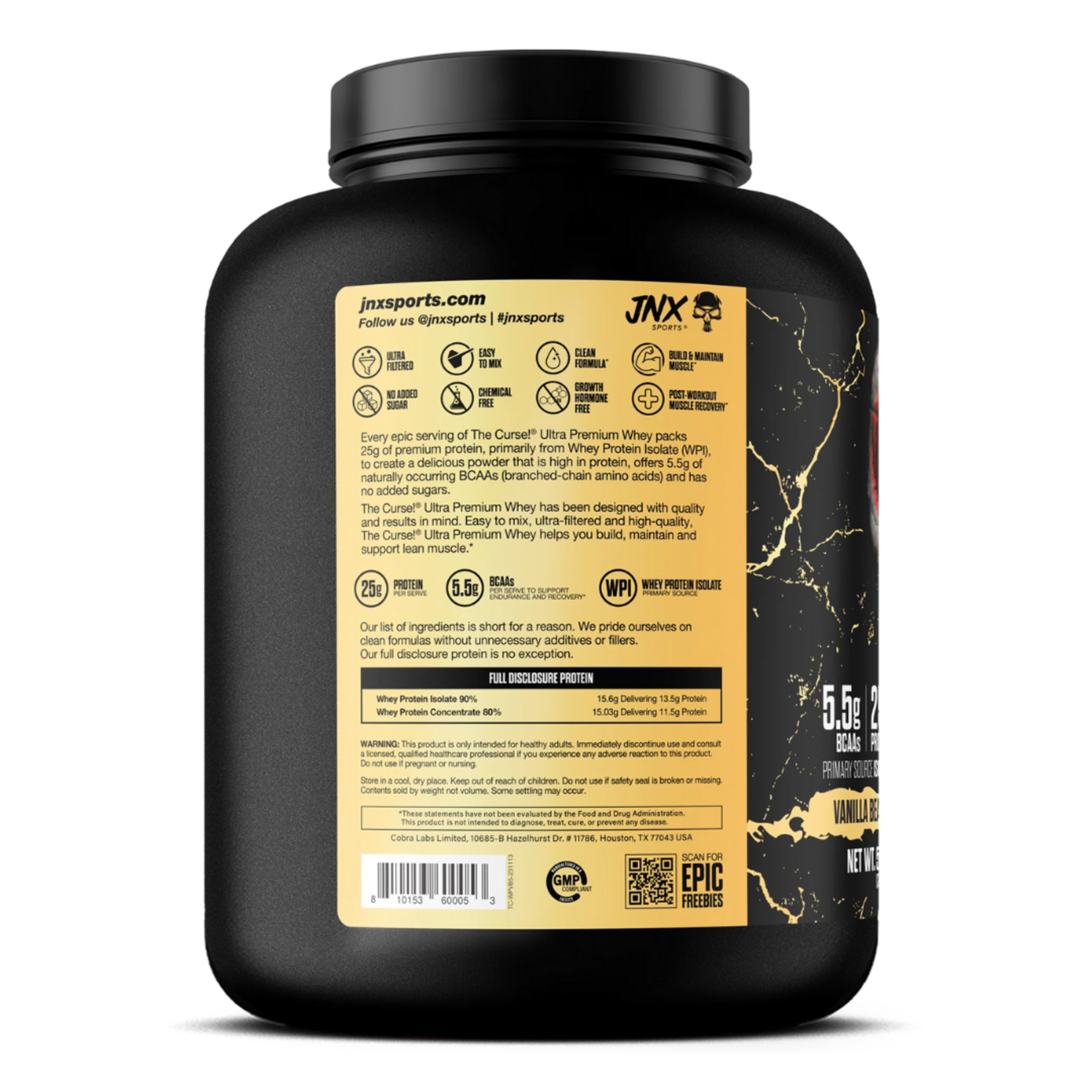 JNXS SPORTS THE CURSE ULTRA PREMIUM WHEY 5LBS JNXS SPORTS