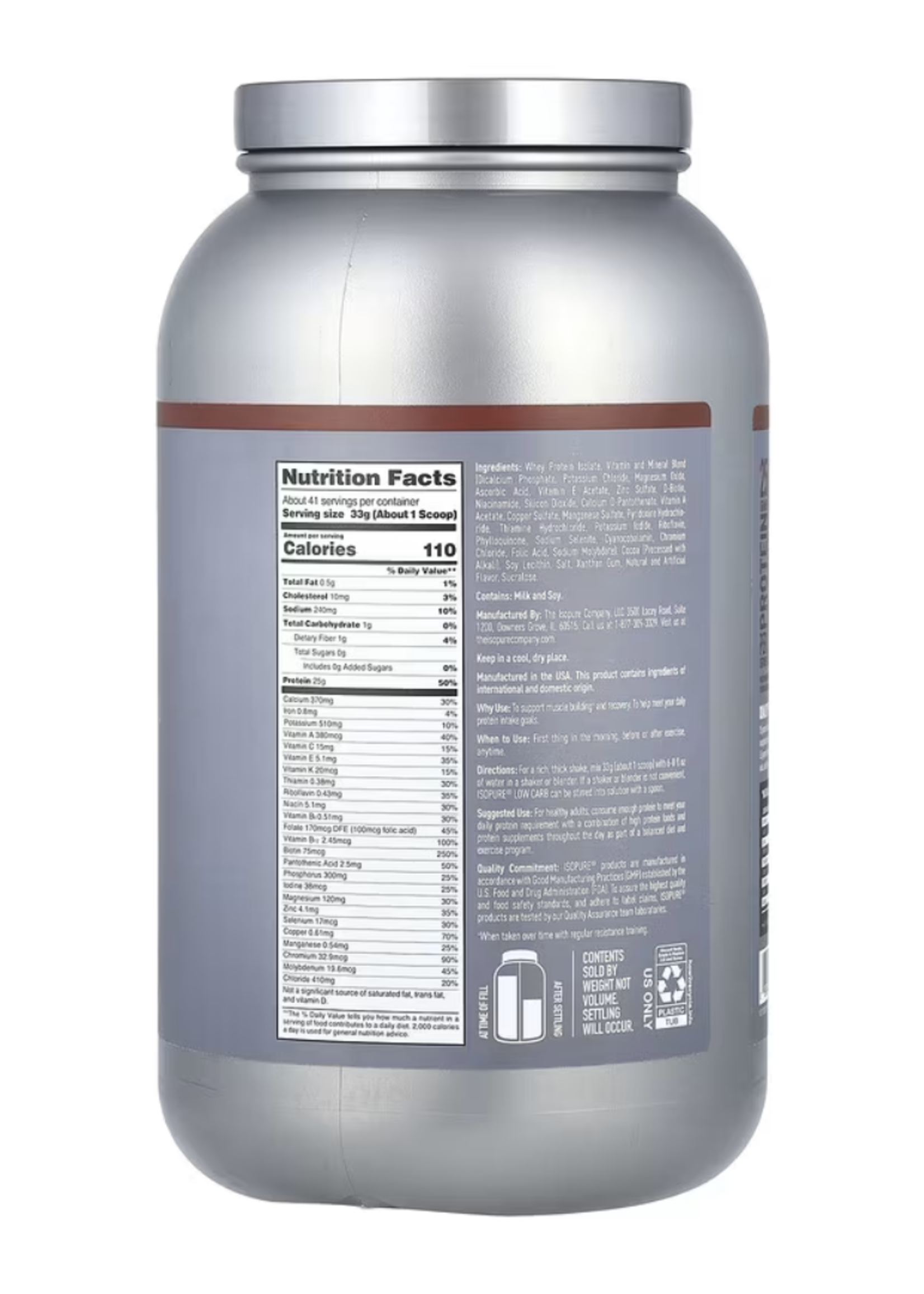 NATURE BEST ISOPURE LOW CARB NATURE BEST 3LB