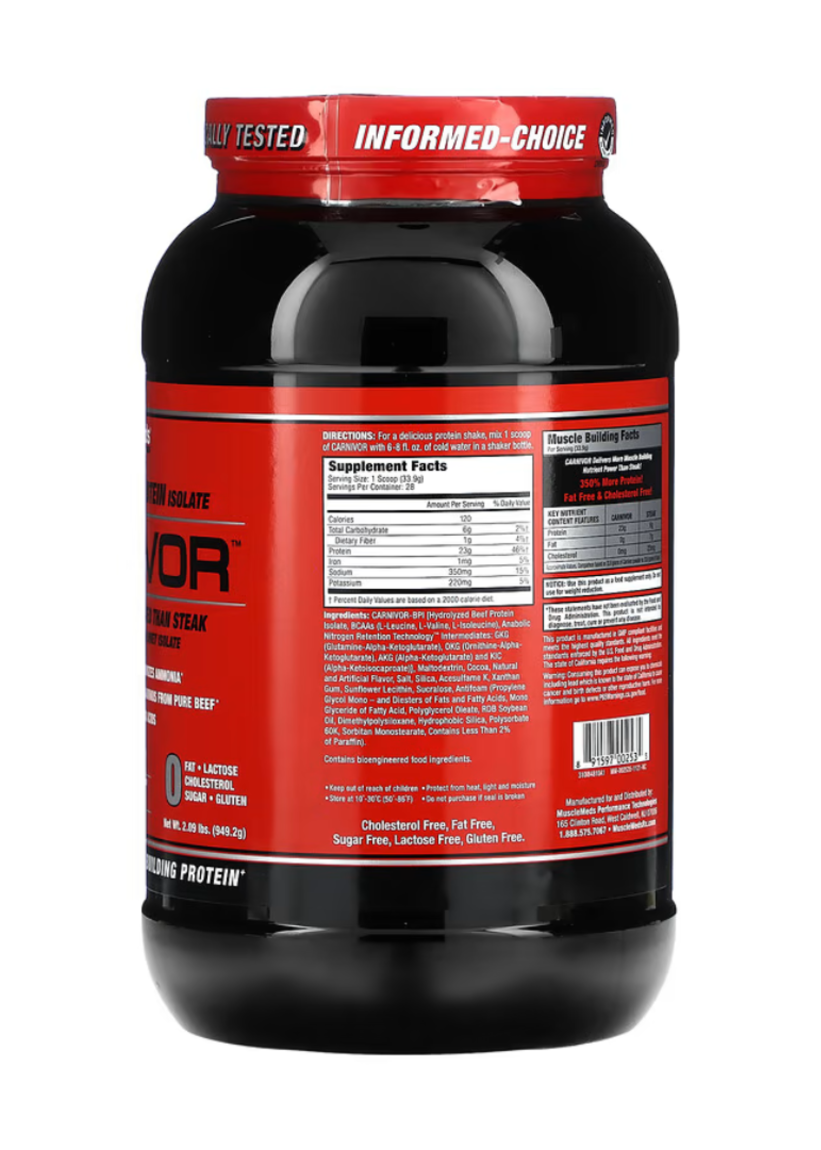 MUSCLE MEDS CARNIVOR 2LBS MUSCLEMEDS