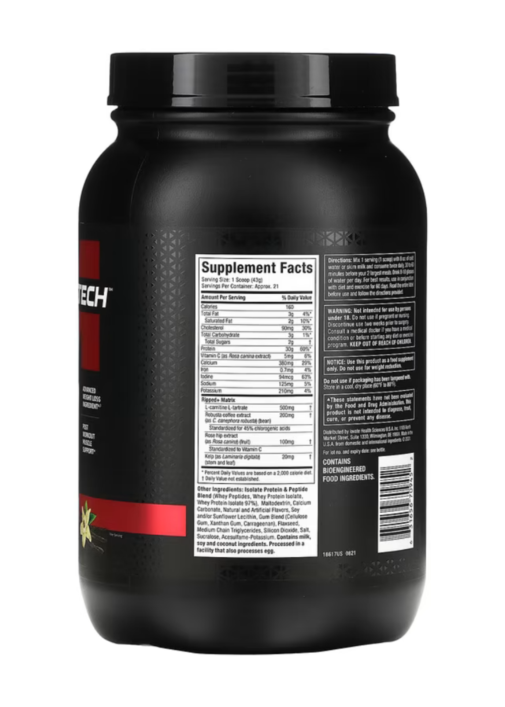 MUSCLE TECH NITRO-TECH RIPPED 2LB MUSCLE TECH