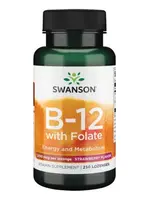 SWANSON OFERTA B12 WITH FOLATE SWANSON 1000MCG 250TABS SABOR FRESA