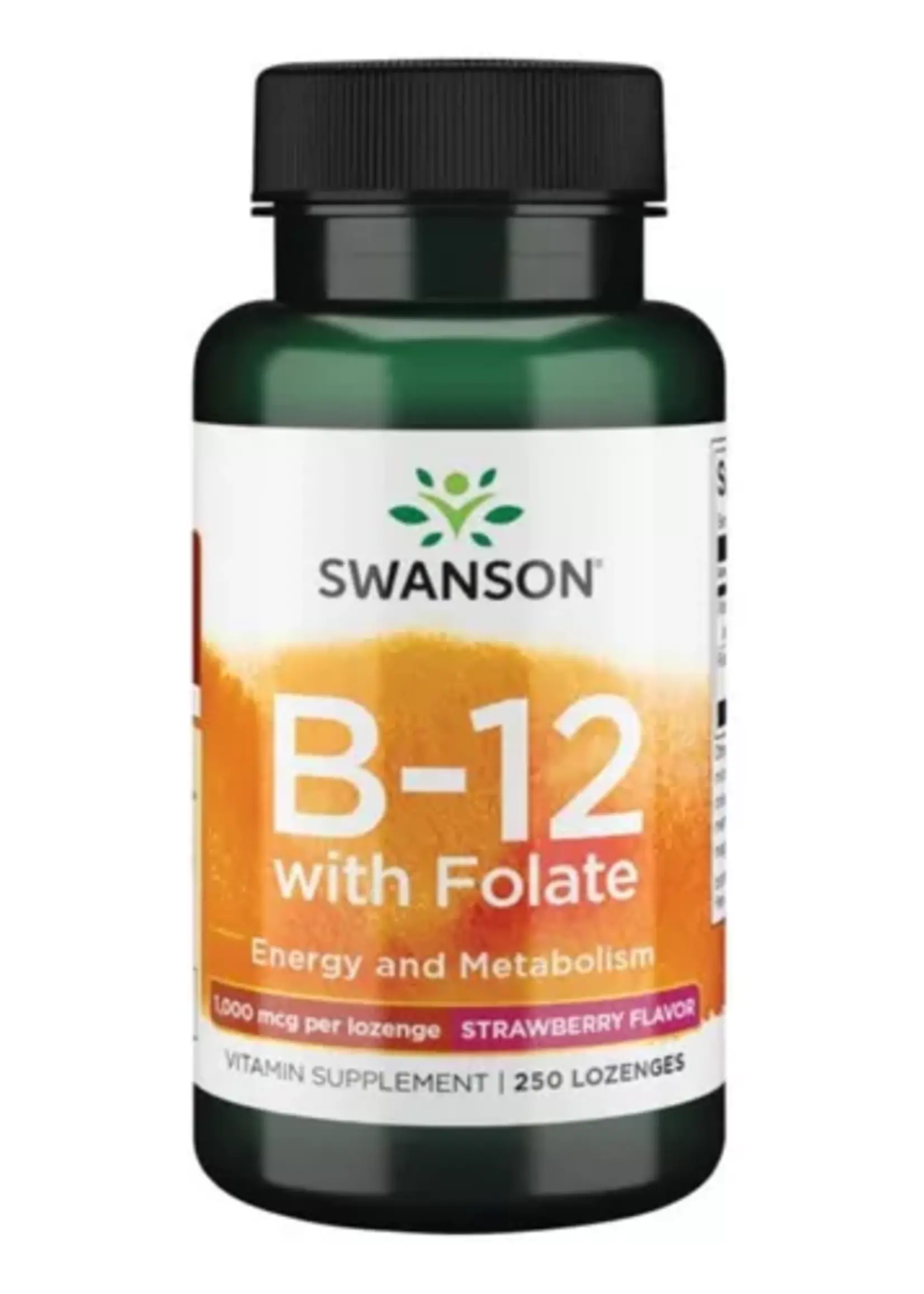 SWANSON OFERTA B12 WITH FOLATE SWANSON 1000MCG 250TABS SABOR FRESA
