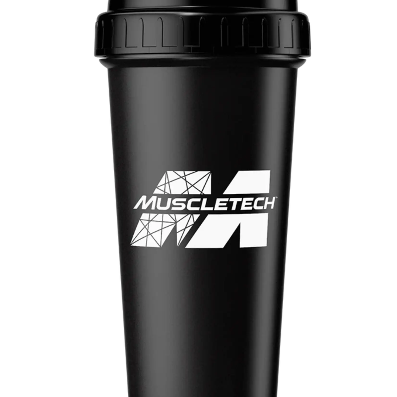 MUSCLE TECH SHAKER MUSCLE TECH REBRAND TRANSLUCENT 24OZ BLACK