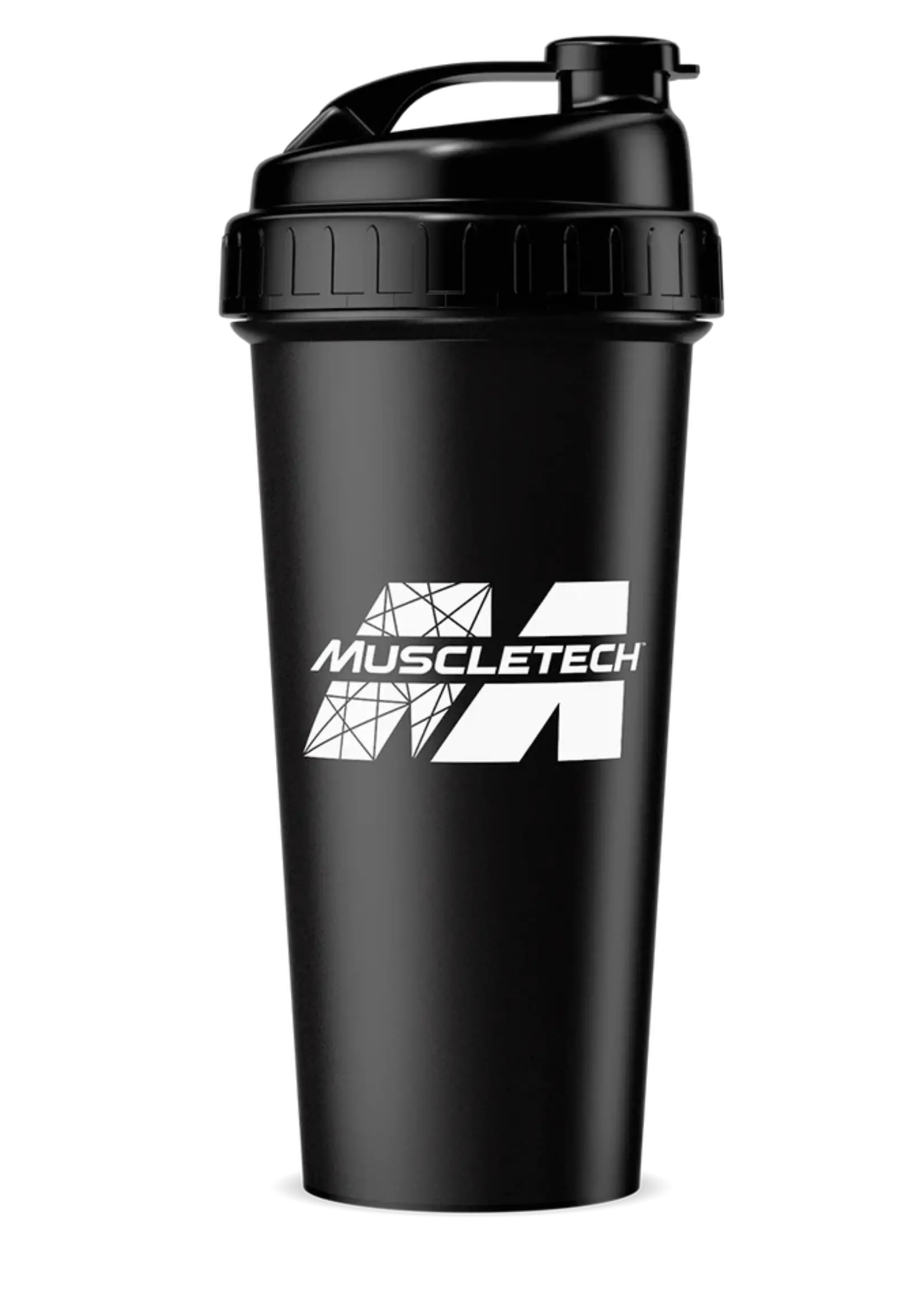 MUSCLE TECH SHAKER MUSCLE TECH REBRAND TRANSLUCENT 24OZ BLACK