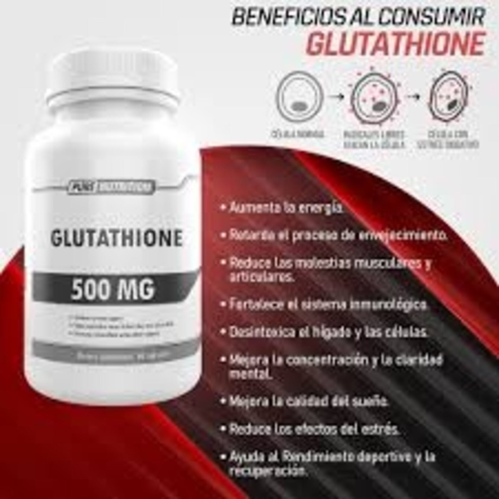 PURE NUTRITION GLUTATHIONE 500MG 60CAPS PURE NUTRITION