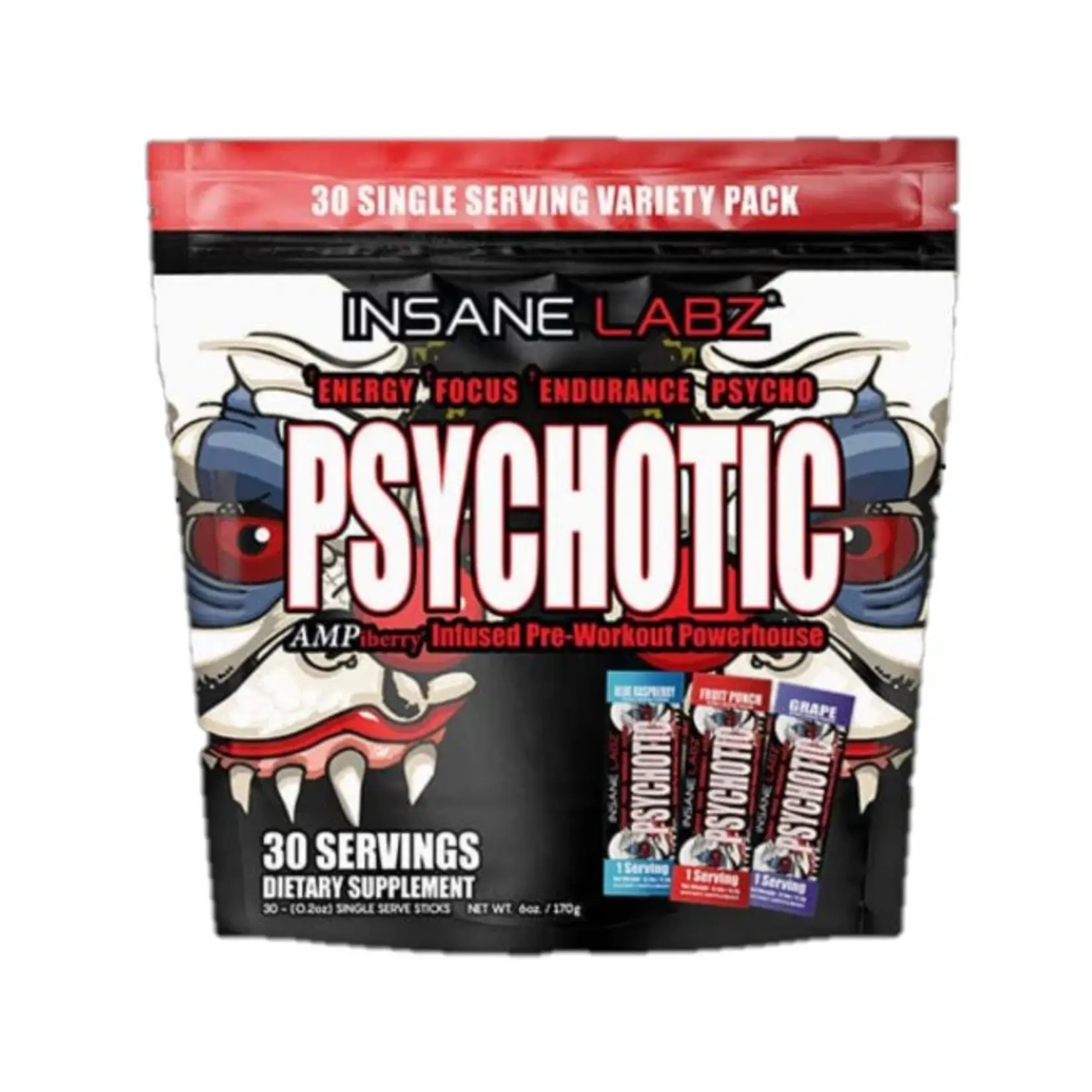 INSANE LABZ PSYCHOTIC ROJO INSANE LABZ 30 STICKS VARIETY BAG FLAVOR