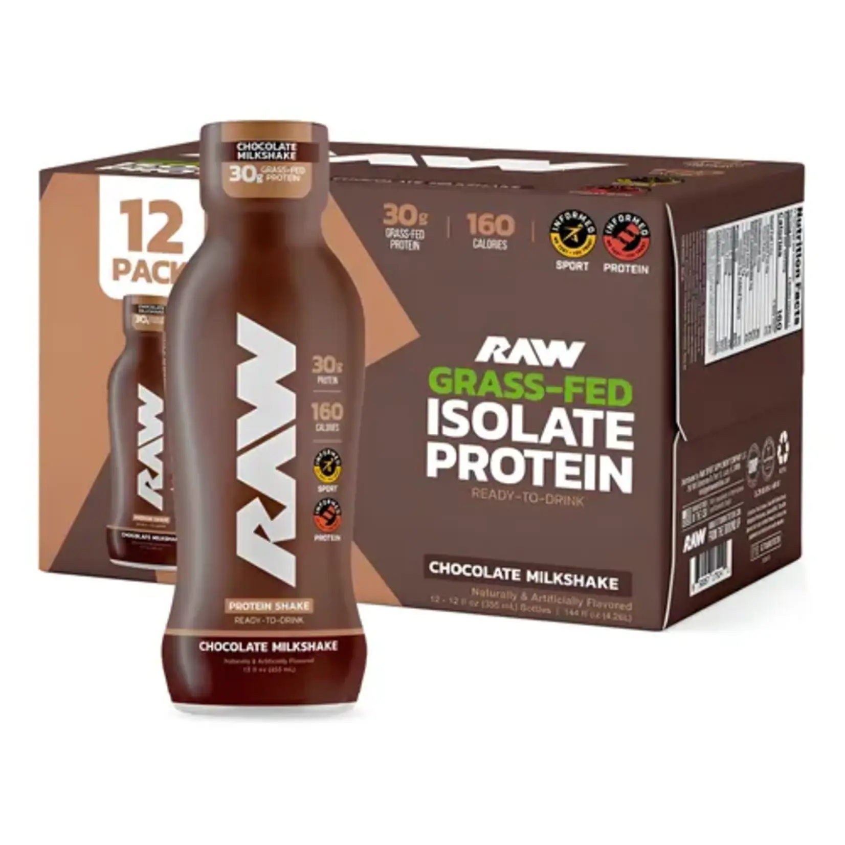 RAW ISOLATE PROTEIN DRINK 12PACK RAW
