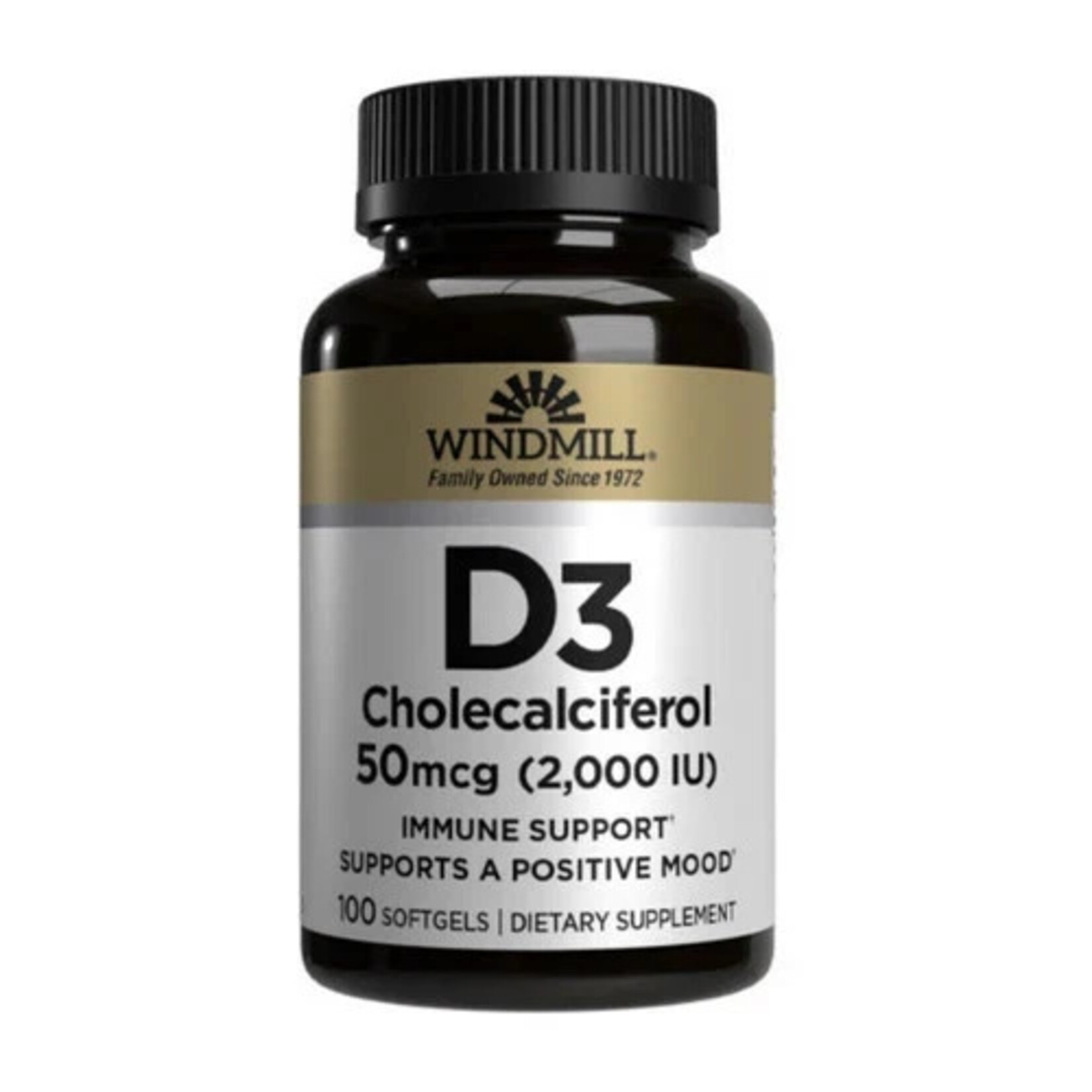 WINDMILL VITAMIN D3 WINDMILL 2000 IU 50 MCG 100SOFTGELS