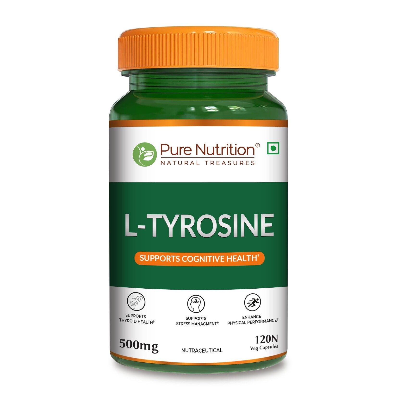 PURE NUTRITION TYROSINE 500MG 120CAPS PURE NUTRITION
