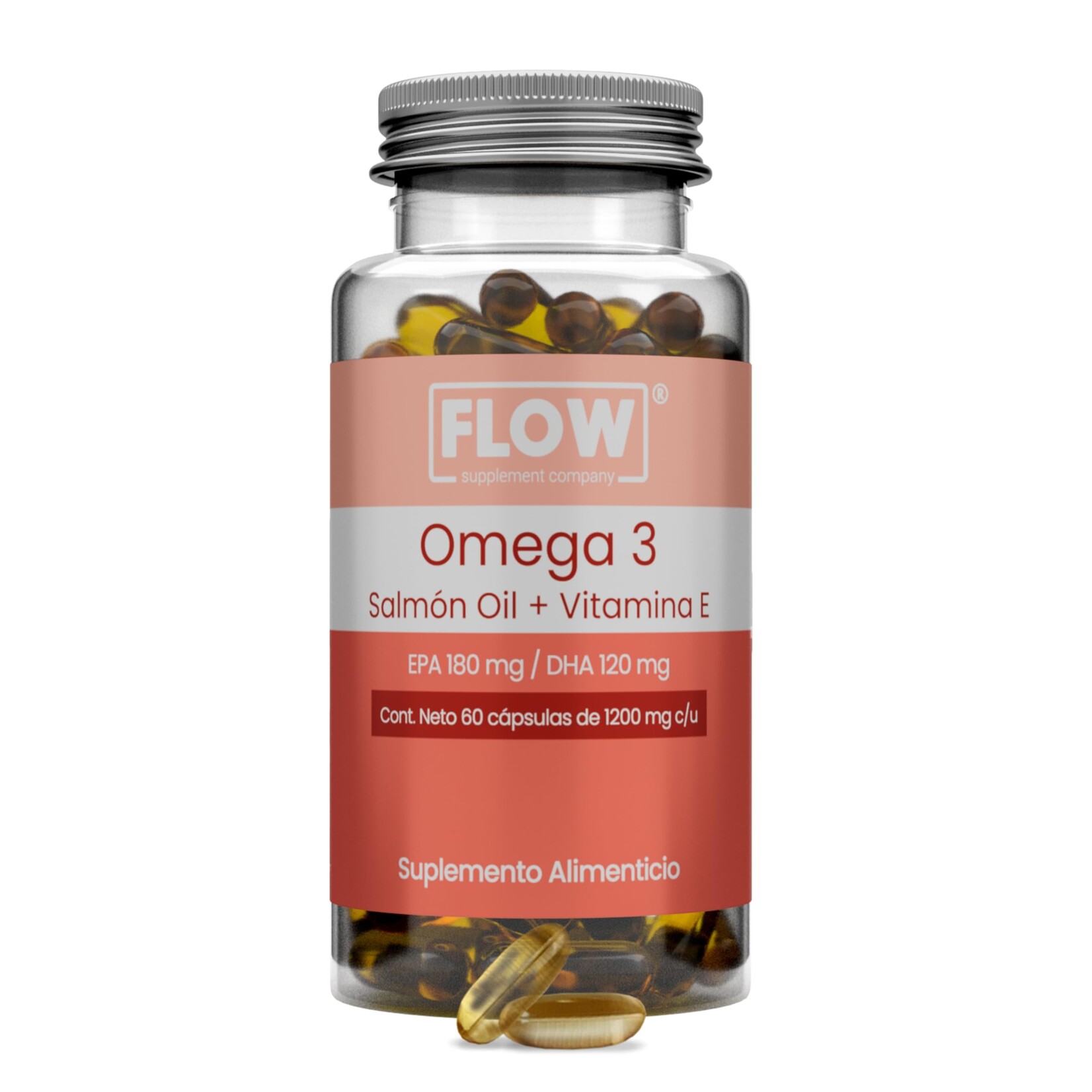 FLOW OMEGA 3 - SALMON OIL+VITAMINA E FLOW 1200MG 60CAPS