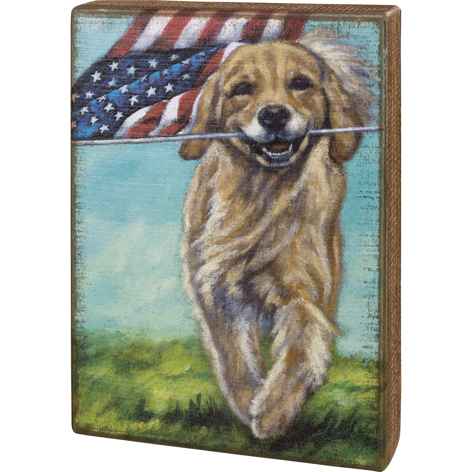 Prim By Kathy Box Sign - Running Dog