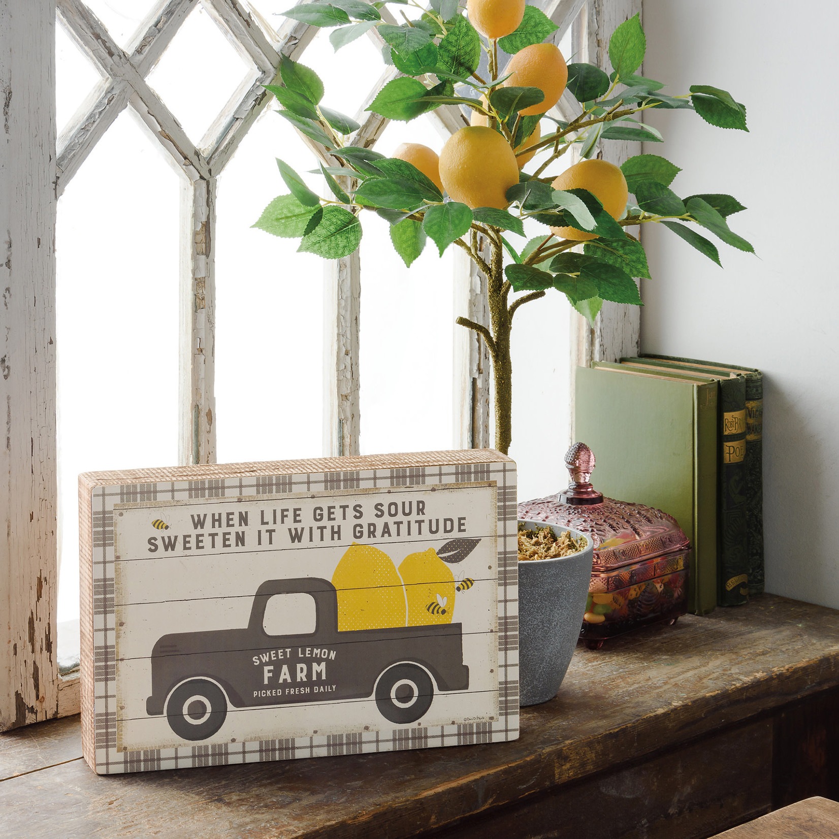 Prim By Kathy Box Sign - Sweet Lemon Farm