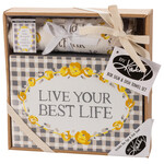 Prim By Kathy Box Sign Towel Set - Best Life