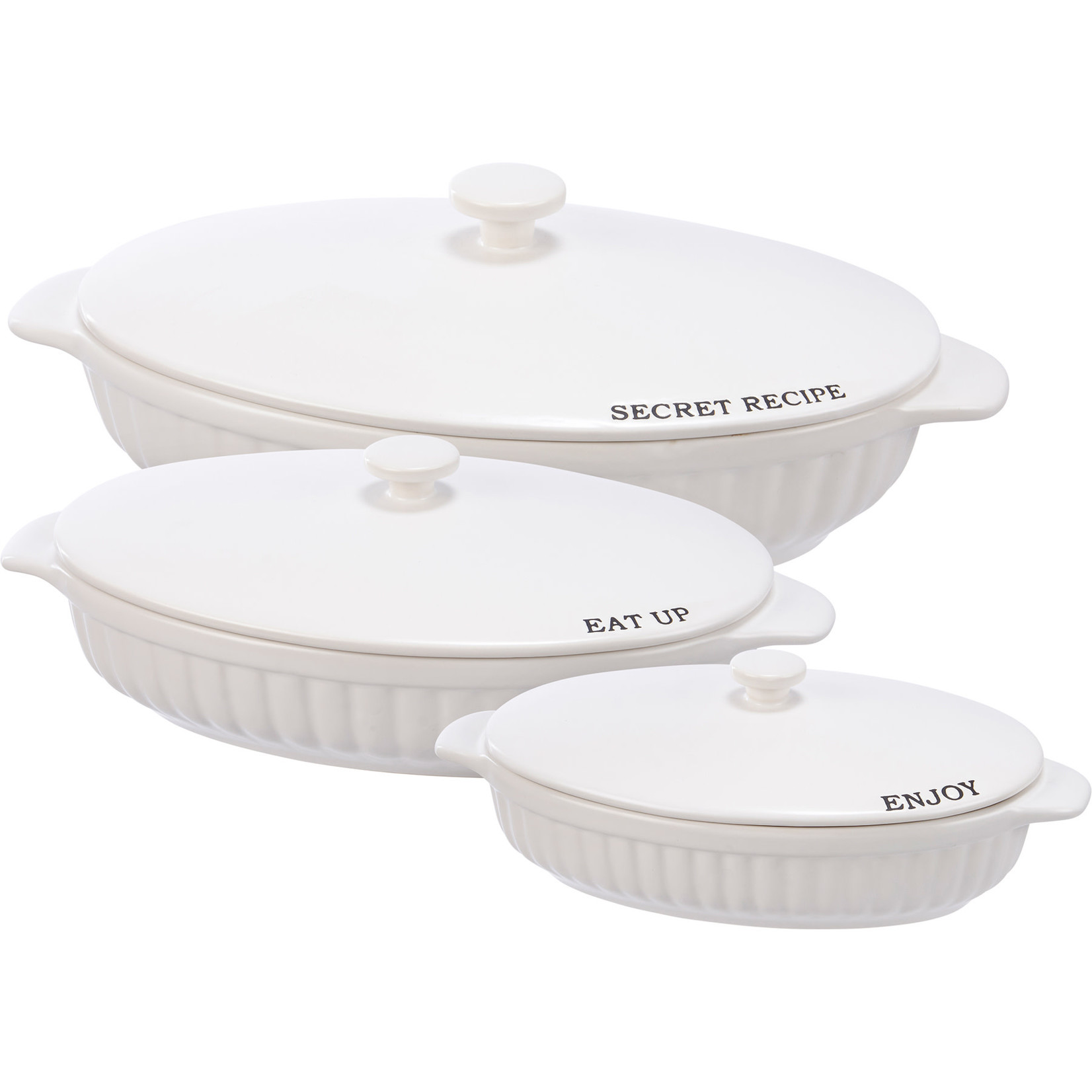 Prim By Kathy Covered Casserole Set - Enjoy