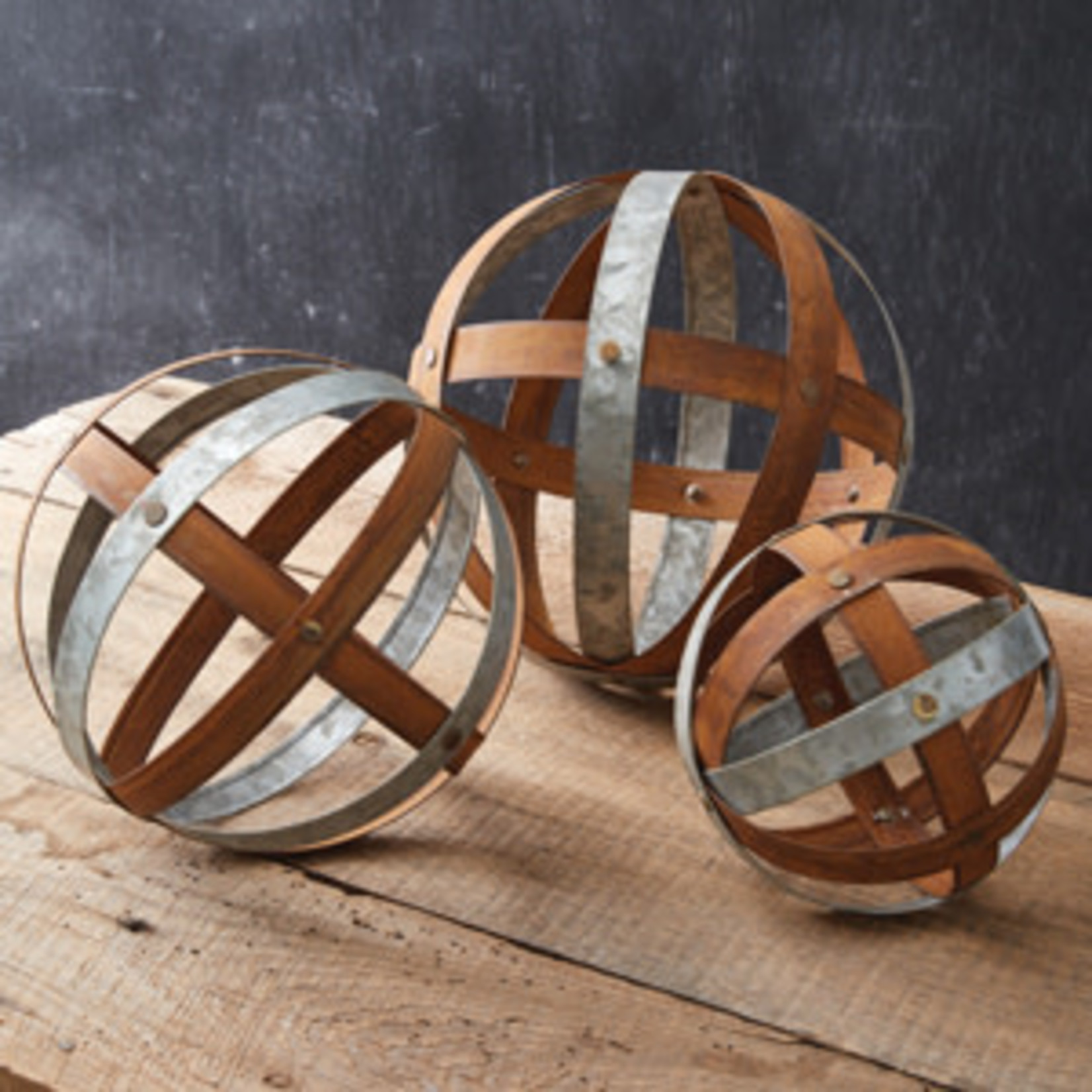 CTW Set of Three Decorative Mixed Metal Balls