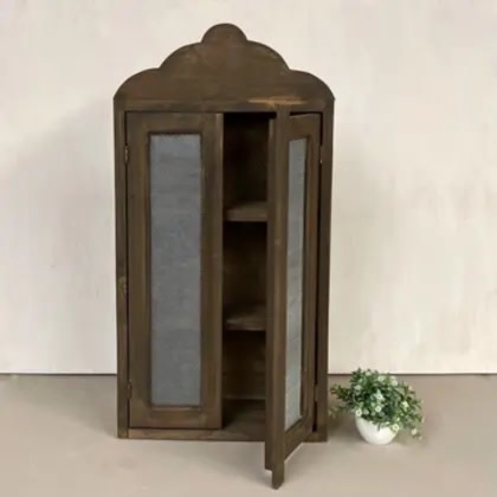 Vintage 2 Door Kitchen Cabinet | brown