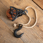 CTW Hook with Wooden Wheel Pulley