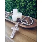Clay Rosary, White