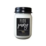 MILKHOUSE CANDLE Farmhouse Mason Jar 13 oz: Pink Peony