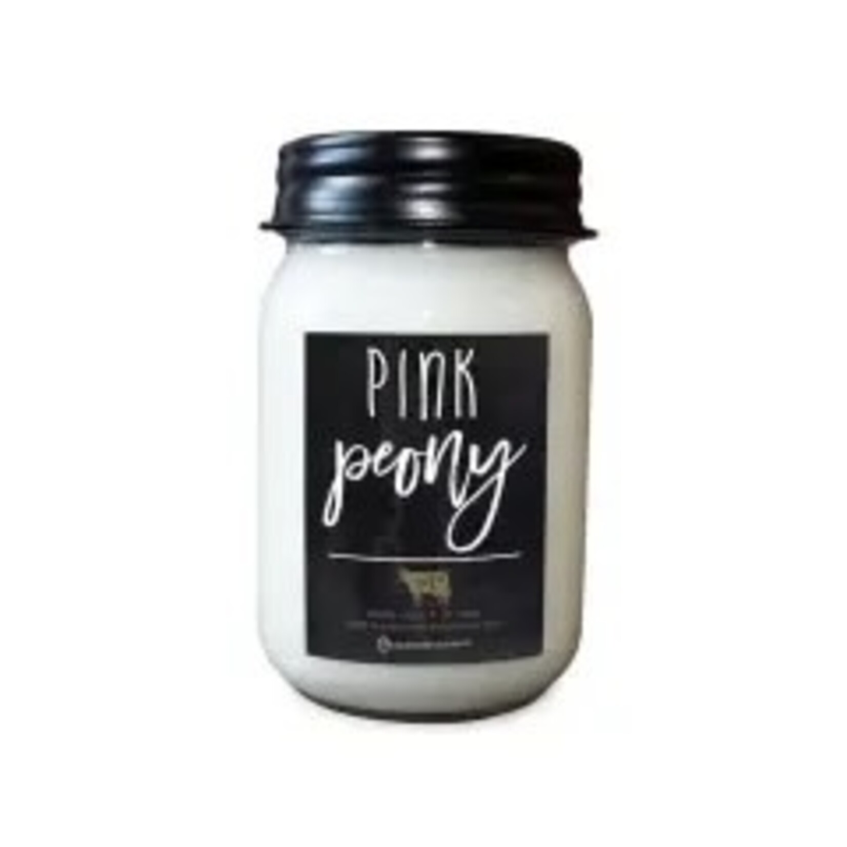 MILKHOUSE CANDLE Farmhouse Mason Jar 13 oz: Pink Peony