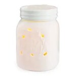 MILKHOUSE CANDLE Melter White "Home Sweet Home" Mason Jar Table Top version