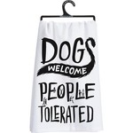 Prim By Kathy Kitchen Towel - Dogs Welcome